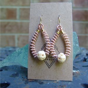 Guitar String Repurposed Recycled Mixed Metal Earrings